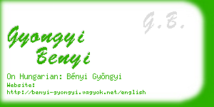 gyongyi benyi business card