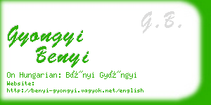 gyongyi benyi business card